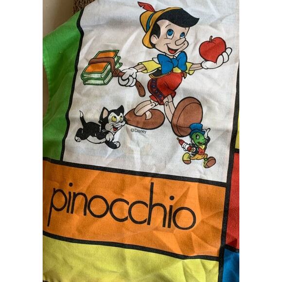 Vintage Disney Collection Pinocchio Geppetto Double Sided Pillow Case Kids - Picture 6 of 9